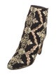 Manolo Blahnik Velvet Patterned Boots