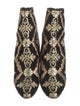 Manolo Blahnik Velvet Patterned Boots