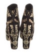 Manolo Blahnik Velvet Patterned Boots