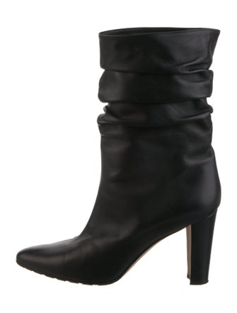 Manolo Blahnik Leather Slouch Boots