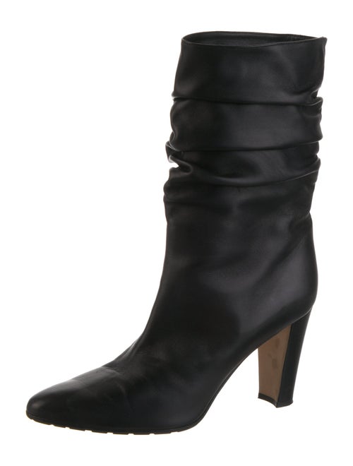 Manolo Blahnik Leather Slouch Boots