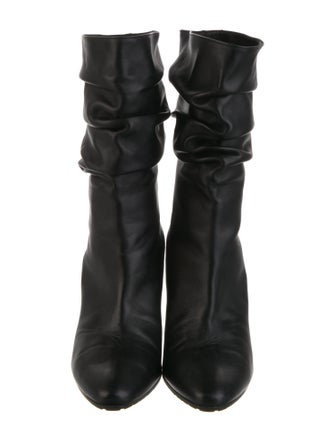 Manolo Blahnik Leather Slouch Boots