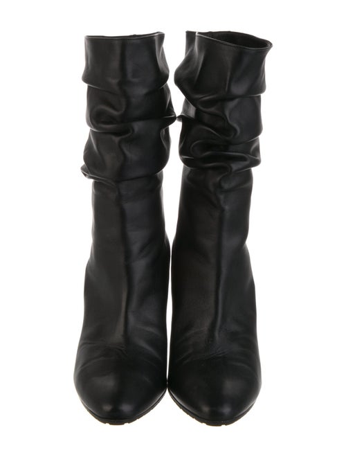 Manolo Blahnik Leather Slouch Boots