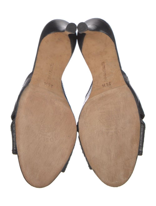 Manolo Blahnik Leather Slides