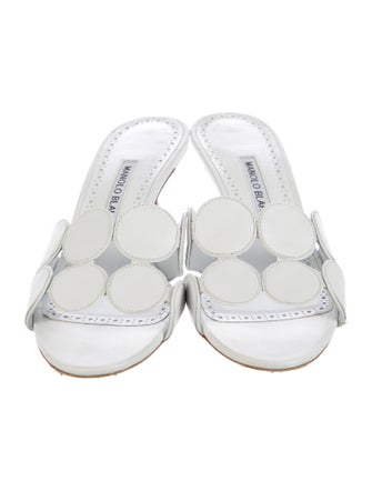Manolo Blahnik Leather Slides