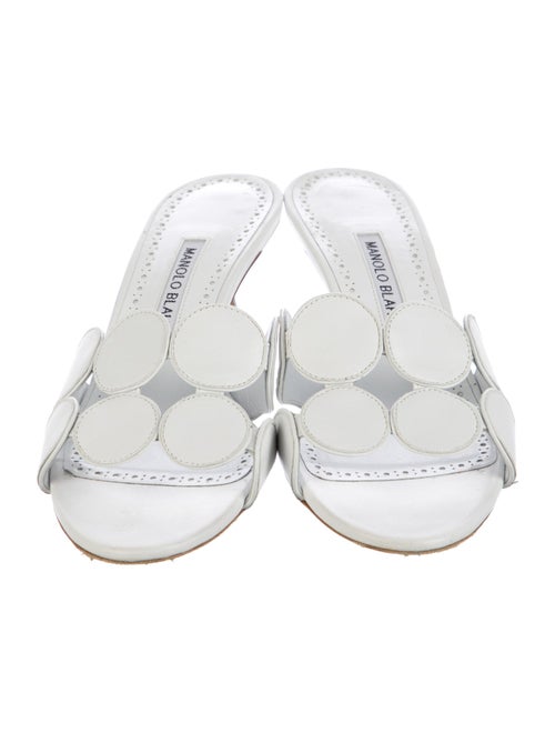 Manolo Blahnik Leather Slides