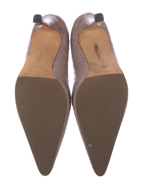 Manolo Blahnik Crocodile Animal Print Pumps