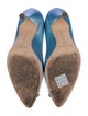 Manolo Blahnik Satin Crystal Embellishments Pumps