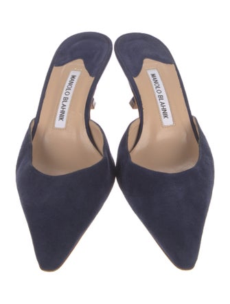 Manolo Blahnik Suede Mules
