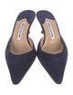 Manolo Blahnik Suede Mules