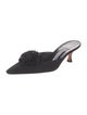 Manolo Blahnik Satin Bow Accents Mules