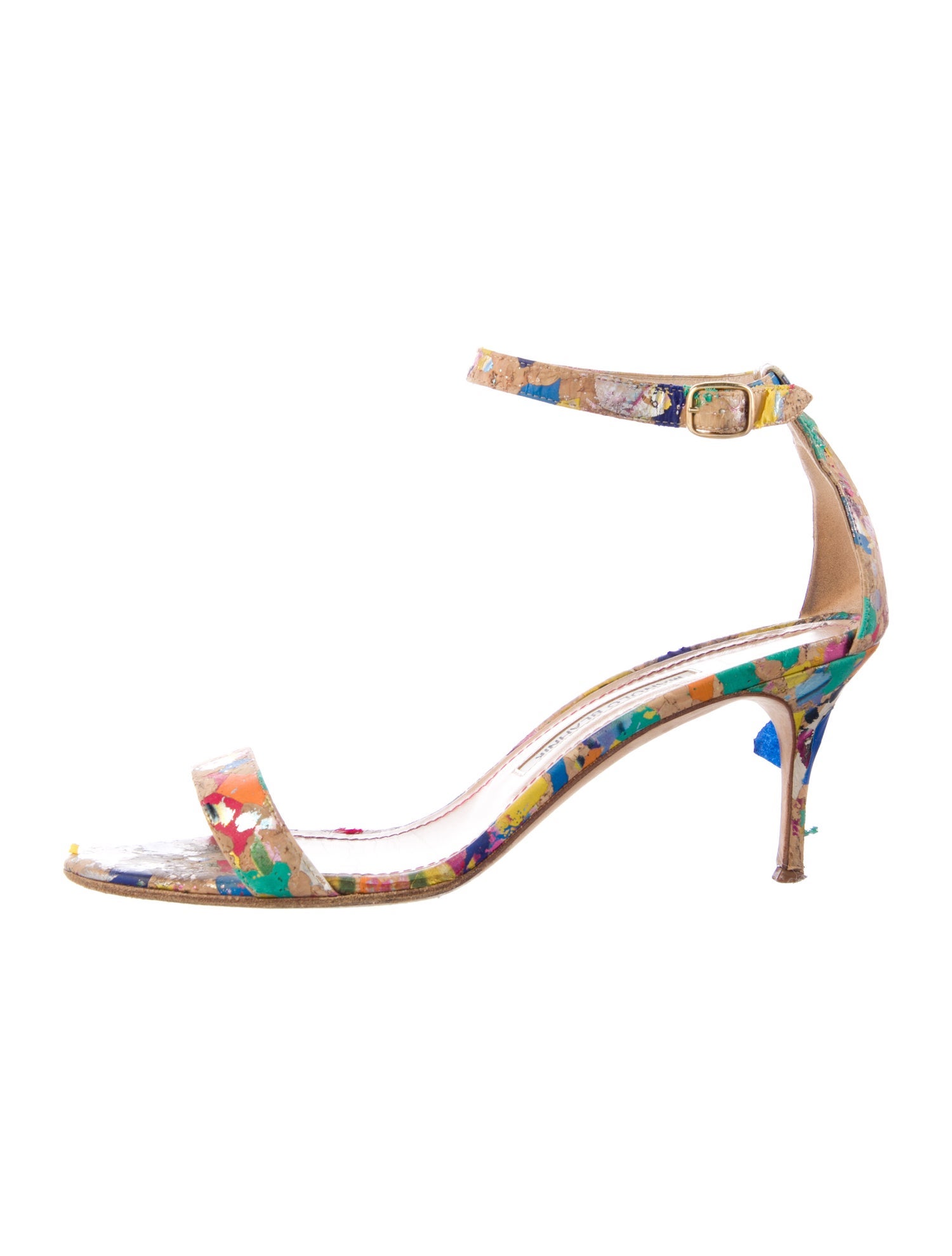 Manolo Blahnik Floral Print Sandals