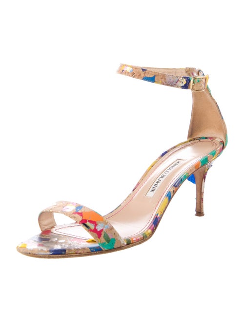 Manolo Blahnik Floral Print Sandals