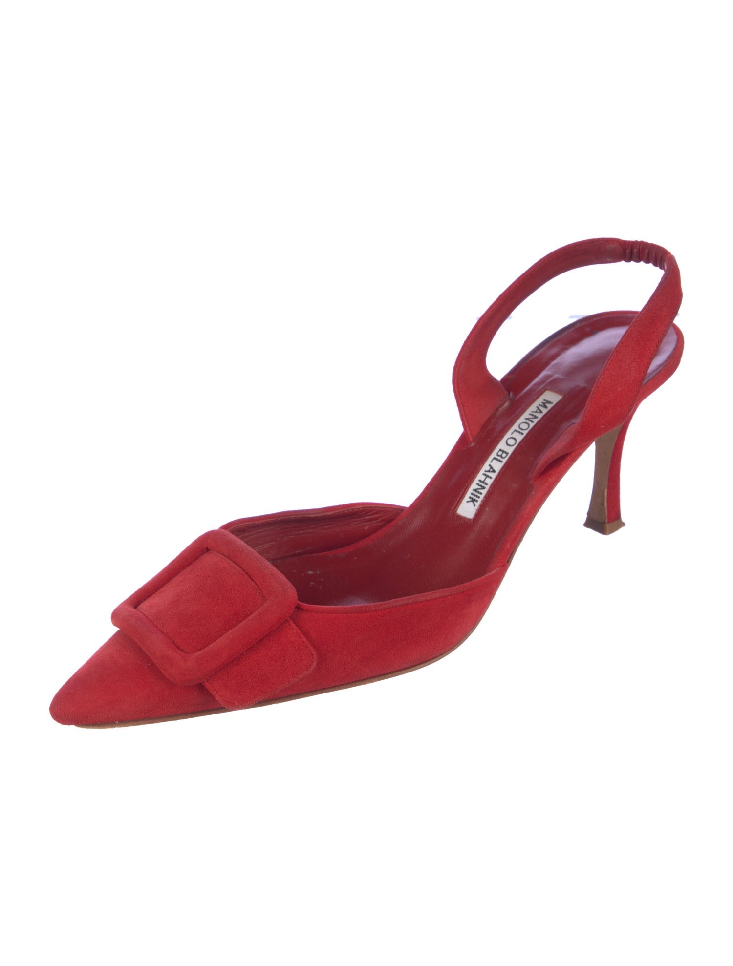 Manolo Blahnik Suede Slingback Pumps