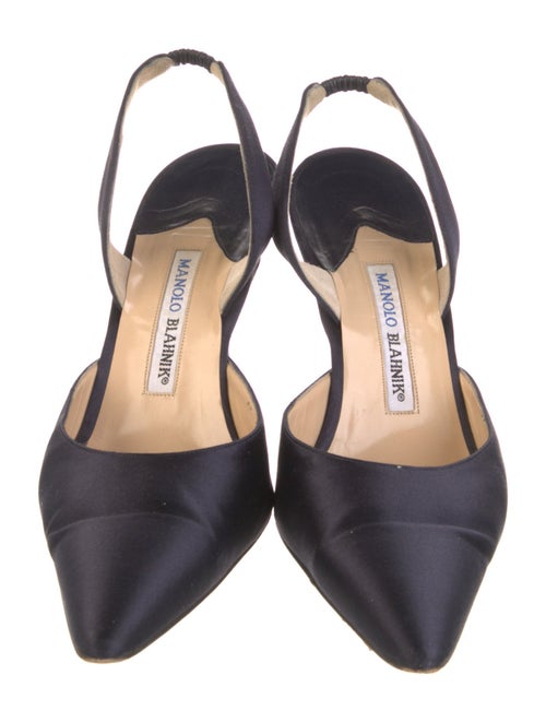 Manolo Blahnik Satin Slingback Pumps