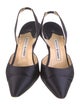 Manolo Blahnik Satin Slingback Pumps