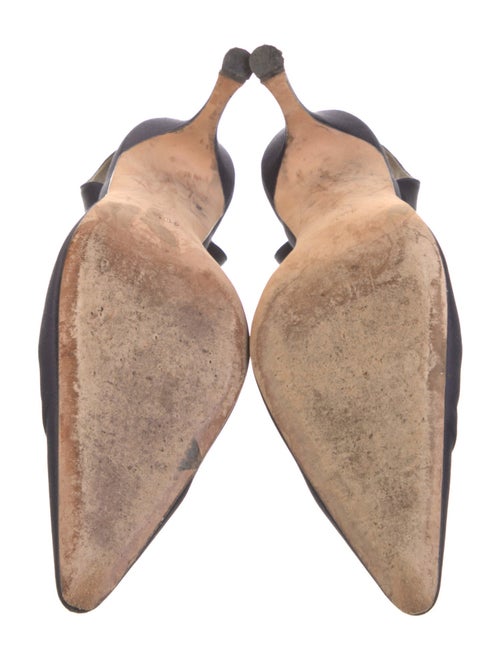 Manolo Blahnik Satin Slingback Pumps