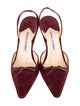 Manolo Blahnik Suede Bow Accents Slingback Pumps