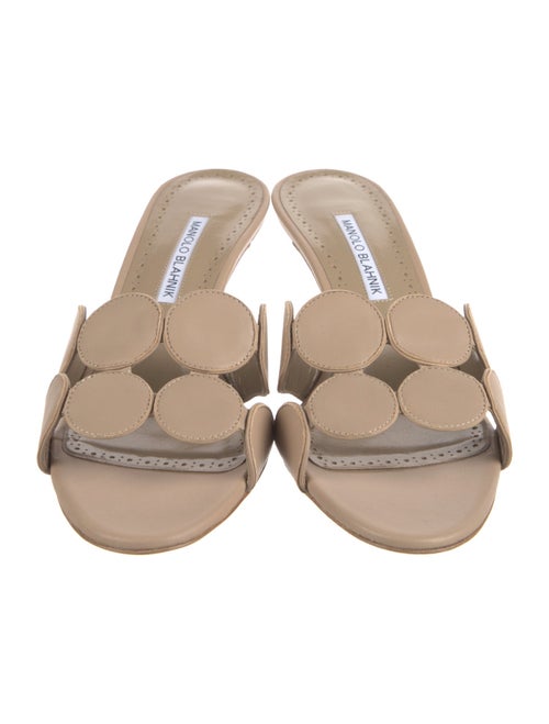 Manolo Blahnik Leather Slides