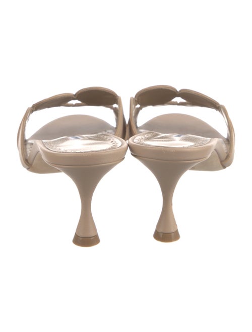 Manolo Blahnik Leather Slides