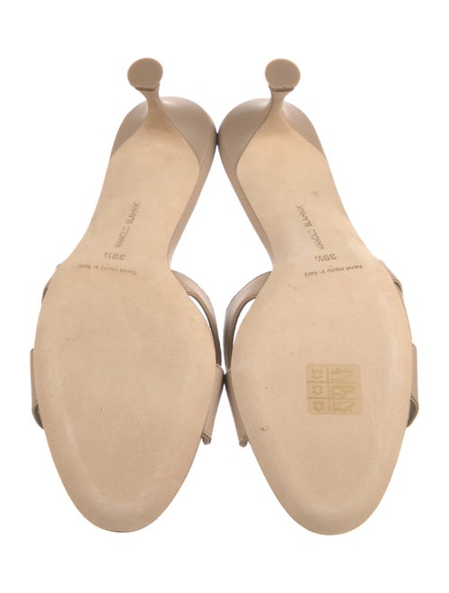 Manolo Blahnik Leather Slides