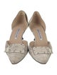 Manolo Blahnik Leather Animal Print D'Orsay Pumps