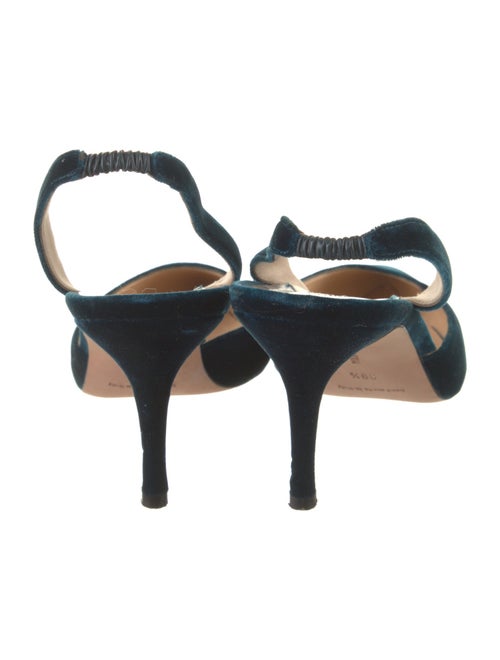 Manolo Blahnik Velvet Slingback Pumps