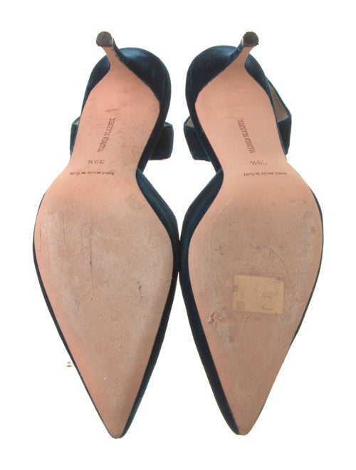 Manolo Blahnik Velvet Slingback Pumps