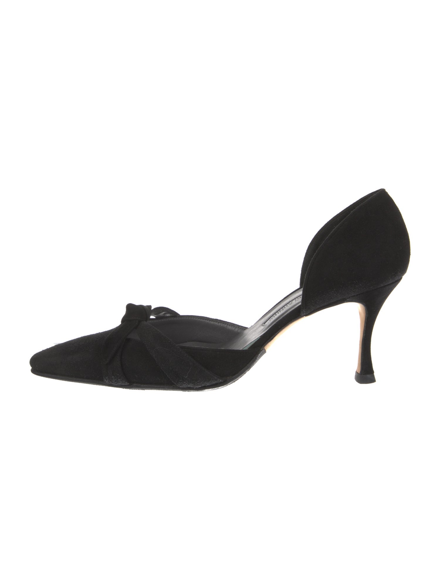 Manolo Blahnik Suede D'Orsay Pumps