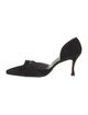 Manolo Blahnik Suede D'Orsay Pumps