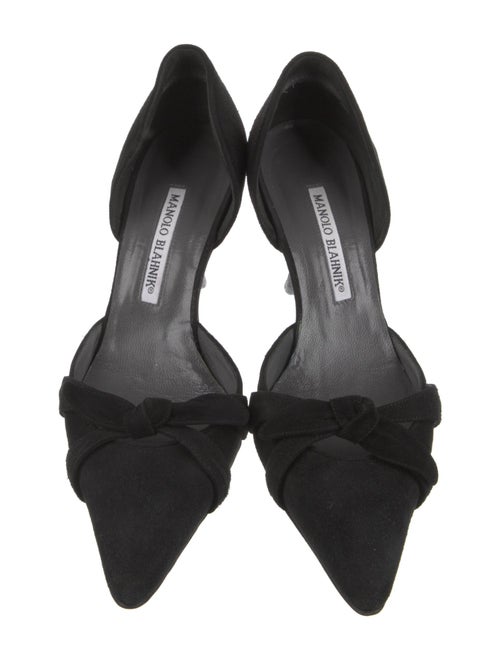 Manolo Blahnik Suede D'Orsay Pumps