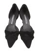 Manolo Blahnik Suede D'Orsay Pumps