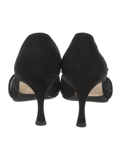 Manolo Blahnik Suede D'Orsay Pumps