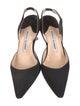 Manolo Blahnik Satin Slingback Pumps