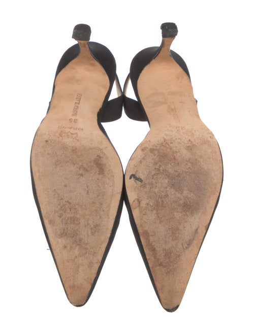Manolo Blahnik Satin Slingback Pumps