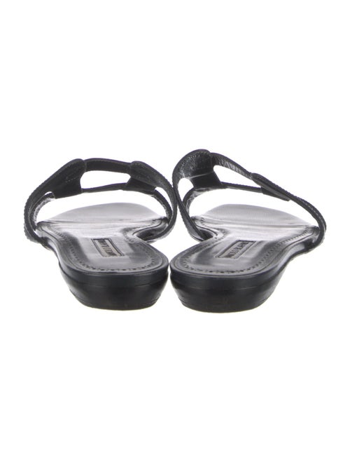 Manolo Blahnik Leather Slides