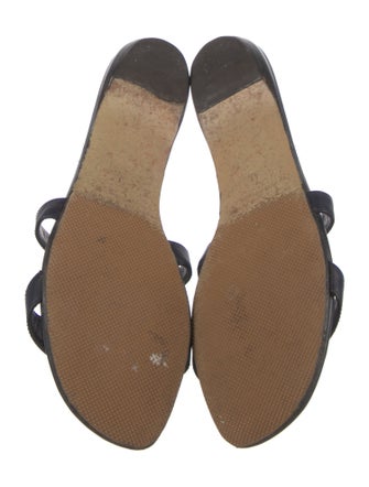 Manolo Blahnik Leather Slides