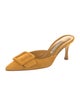 Manolo Blahnik Suede Mules