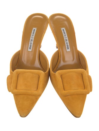 Manolo Blahnik Suede Mules