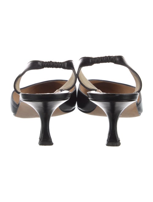 Manolo Blahnik Leather Slingback Pumps