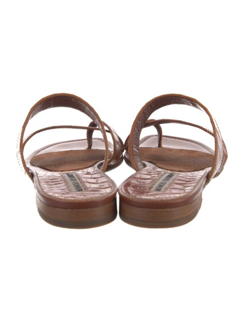 Manolo Blahnik Leather Slides