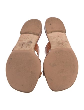 Manolo Blahnik Leather Slides