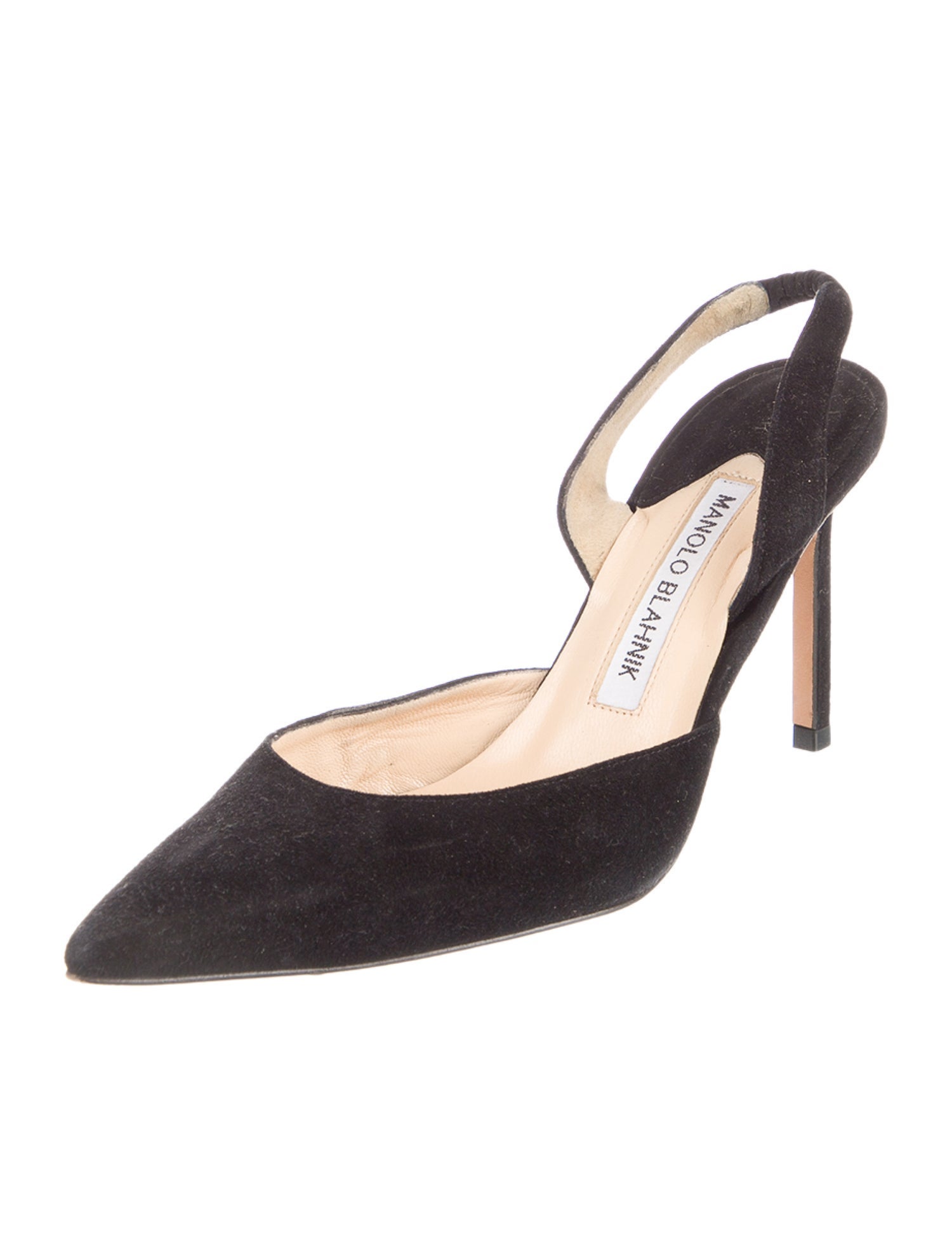 Manolo Blahnik Suede Slingback Pumps