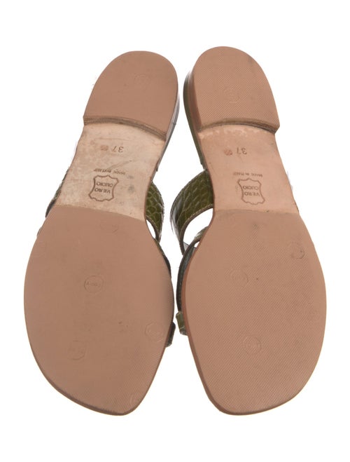 Manolo Blahnik Alligator Slides