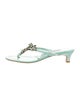 Manolo Blahnik Leather T-Strap Sandals