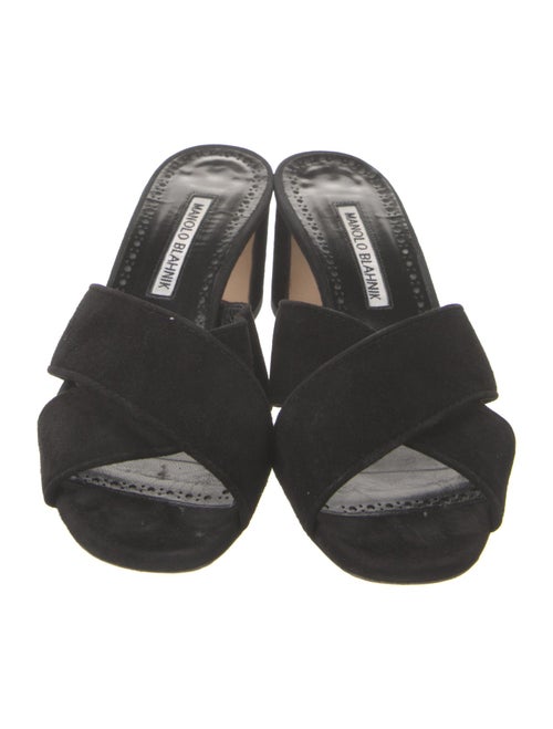 Manolo Blahnik Suede Slides