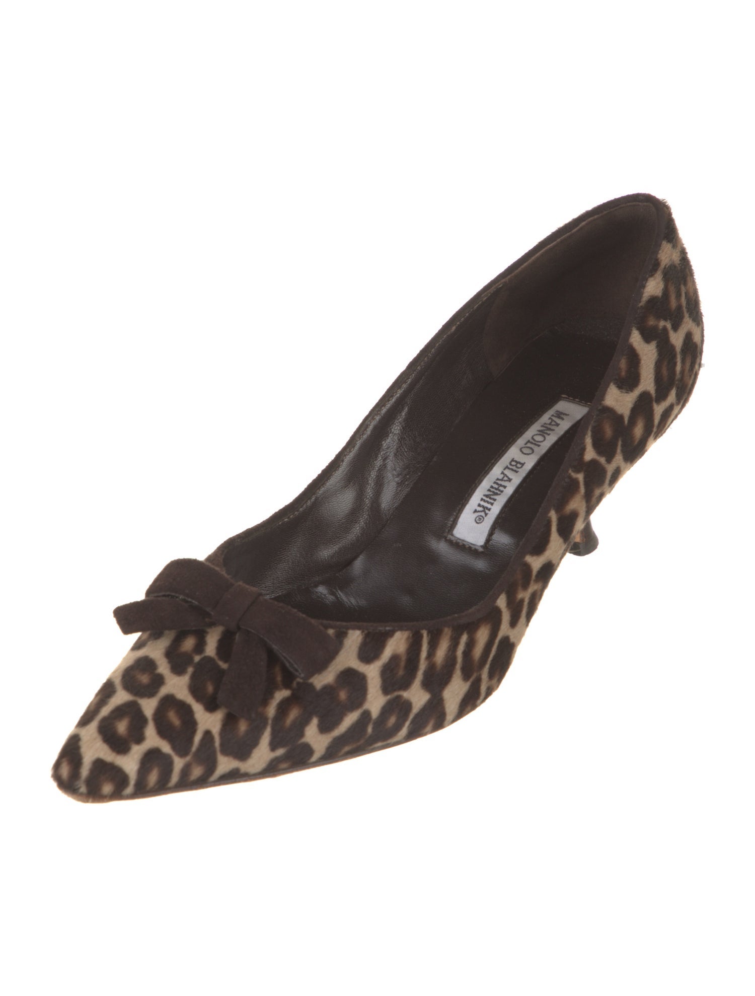 Manolo Blahnik Ponyhair Animal Print Pumps