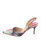 Manolo Blahnik Tie-Dye Print Slingback Pumps