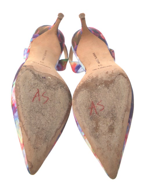 Manolo Blahnik Tie-Dye Print Slingback Pumps
