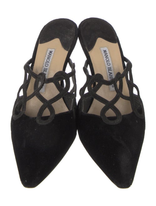 Manolo Blahnik Velvet Mules